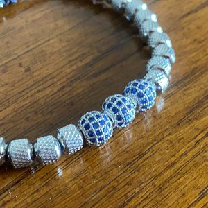 Trendy/Heavy Handmade Stainless Steel Dimond like Bracelet